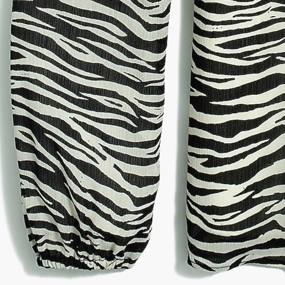 J. Crew Zebra Long Sleeve Mock-neck Top - Picture 5 of 7